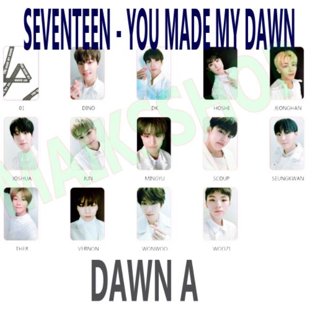 Seventeen You Made My Dawn Photocard Kpop