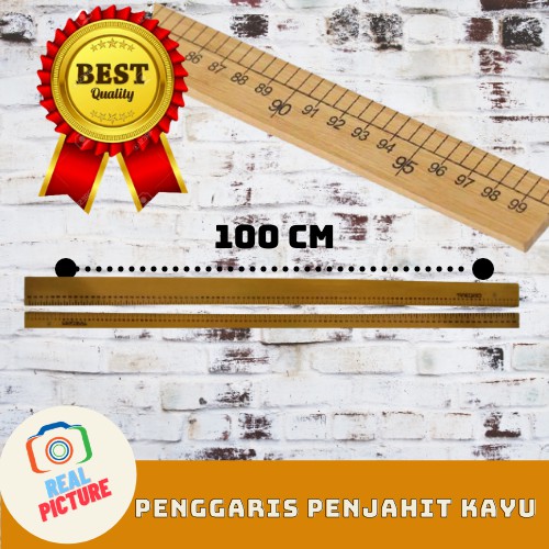 

Penggaris Jahit Pola Lurus Kayu Ukuran 100cm