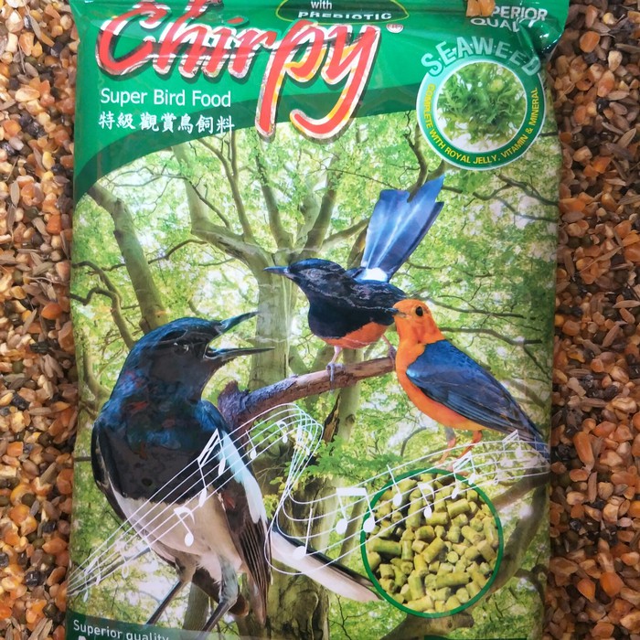 chirpy pakan burung murai/chirpy rumput laut/voer pakan burung murai