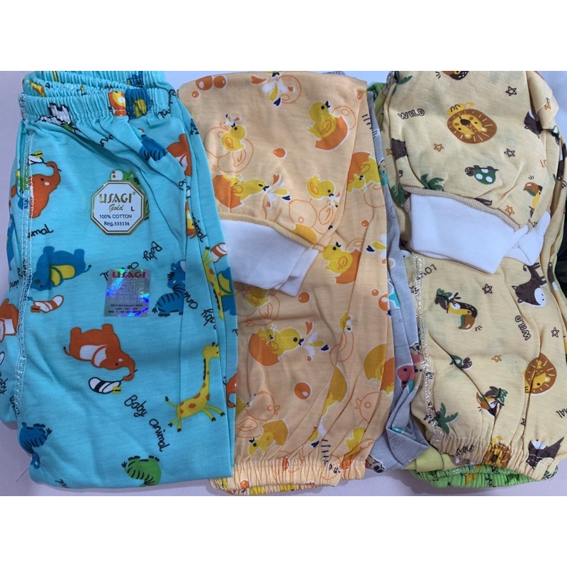 Usagi celana panjang bayi dan anak warna motif