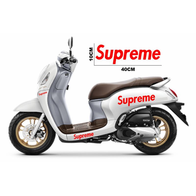 Stiker supreme stiker cutting logo supreme striping scoopy beat vario mio