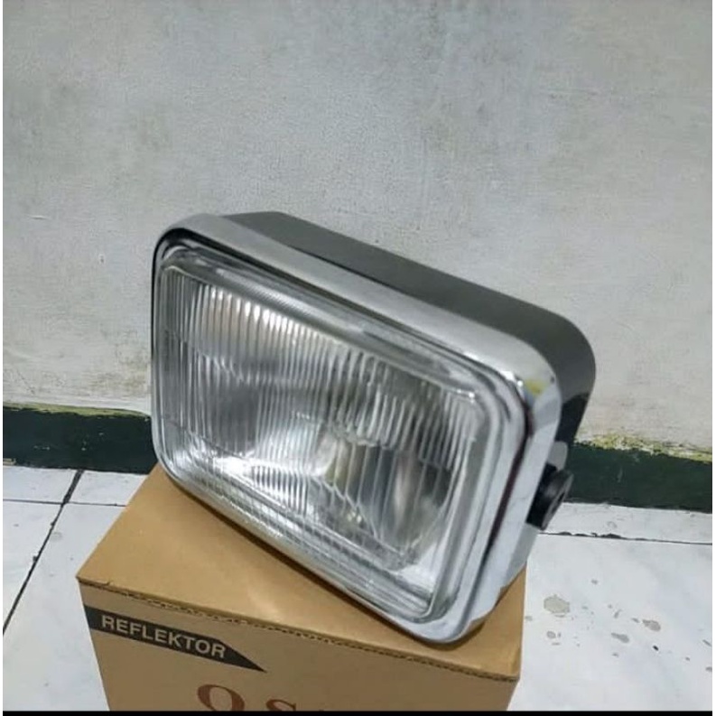 Reflektor Lampu Depan RX-King Lama 5t5 List Besi Depan Kaca