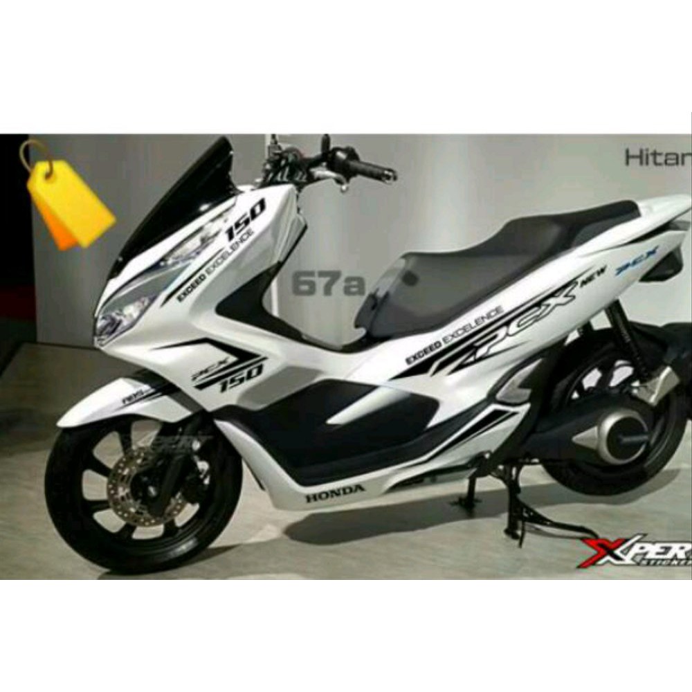 cutting sticker pcx putih
