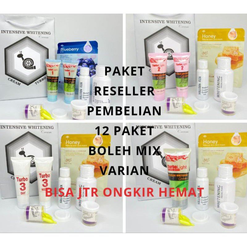 Cream turbo isi 12paket free masker korea+vit magic white