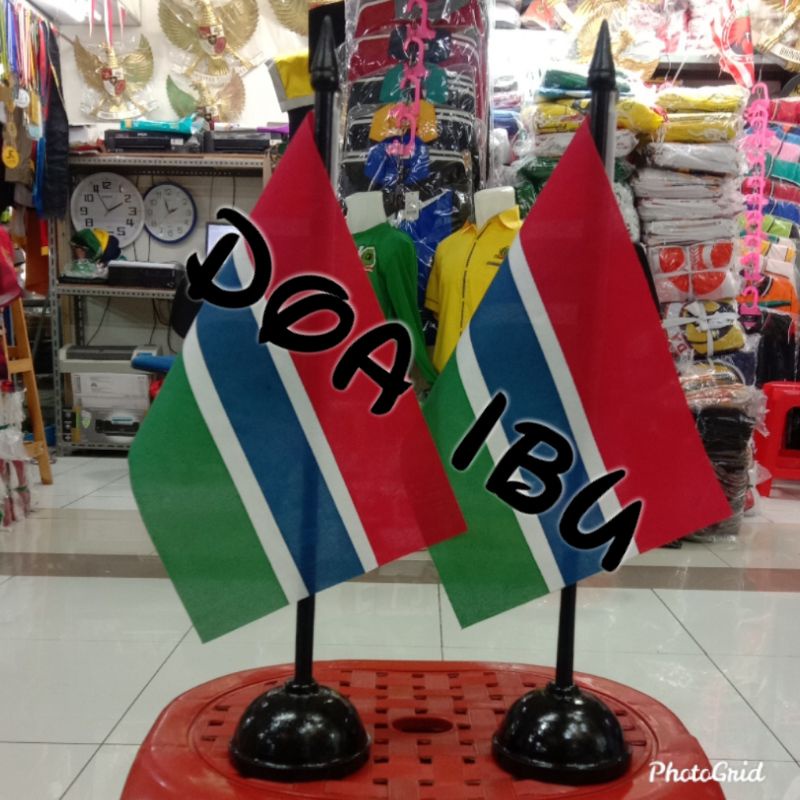 

best seller tiang kayu meja+bendera GAMBIA ready stock