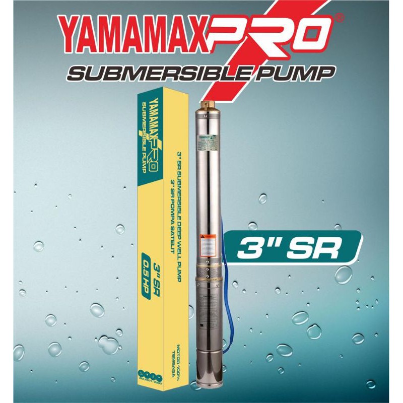 YAMAMAX PRO KOREA Pompa air celup satelit sumersible 2,5 inch 0,5 HP + Kabel 30mtr