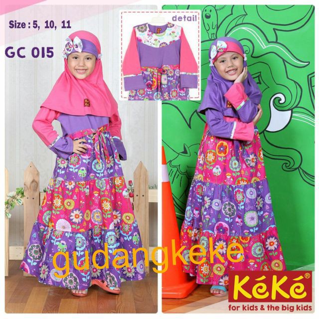 KEKE GC 015 GAMIS ANAK PEREMPUAN KEKE BUSANA MUSLIM