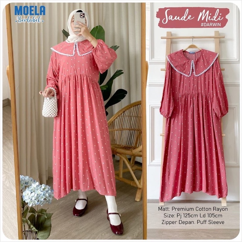 O.K - BAJU MUSLIM WANITA || MIDI DRESS BRANDED RAYON PREMIUM || MIDI DRESS KOREAN STYLE || MIDI DRES
