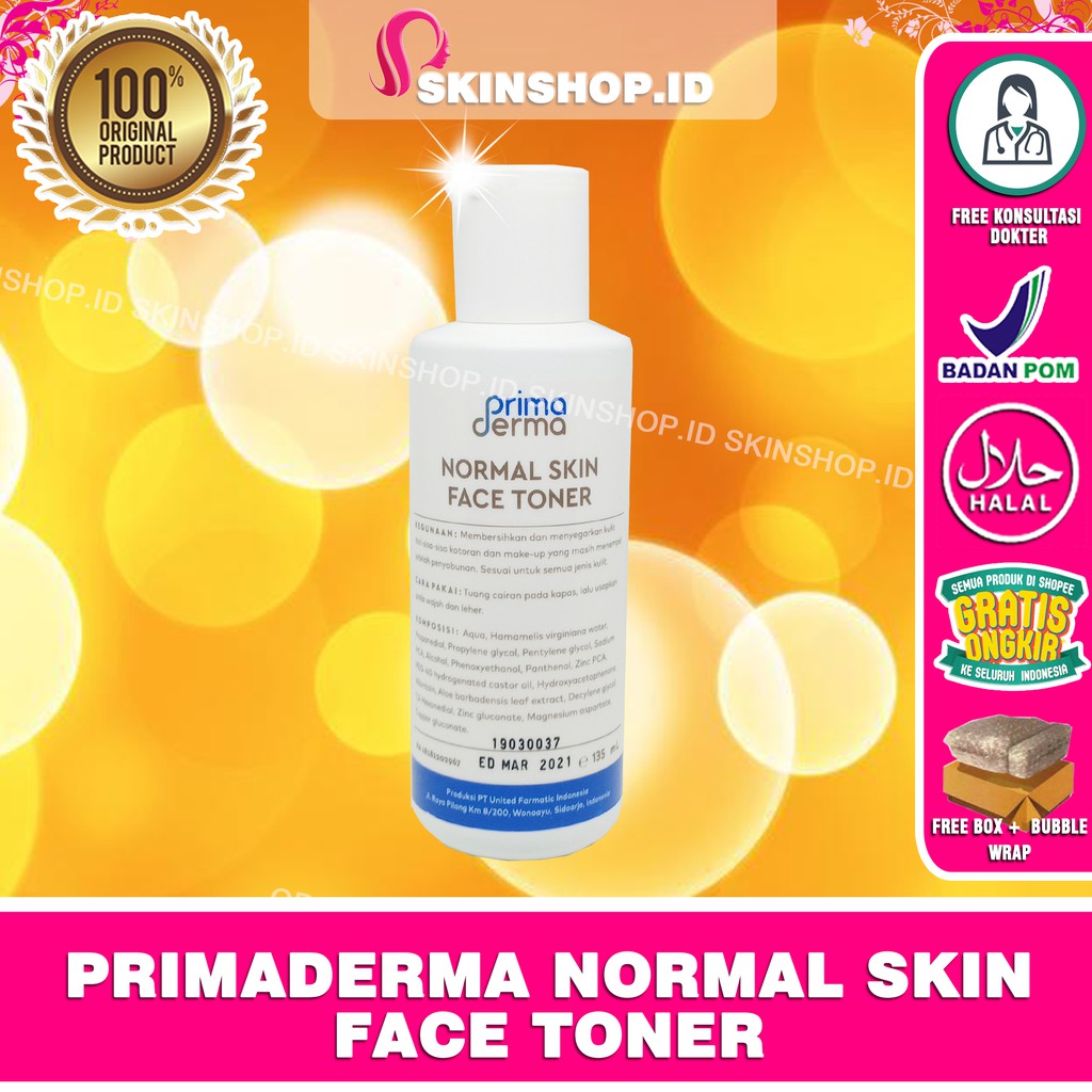 Primaderma Normal Skin Face TONER 135ml Original / Penyegar Wajah Normal BPOM Aman