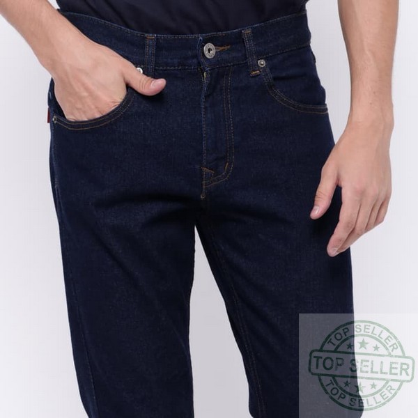 (Celana Murah) Edwin Celana Jeans Roma 05 Slim Fit Pria Panjang warna Biru Tua - Biru, 27 |DXT
