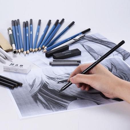 

Top Sale 14/33 Pcs pensil sketsa menggambar set pencil skecth gambar lengkap