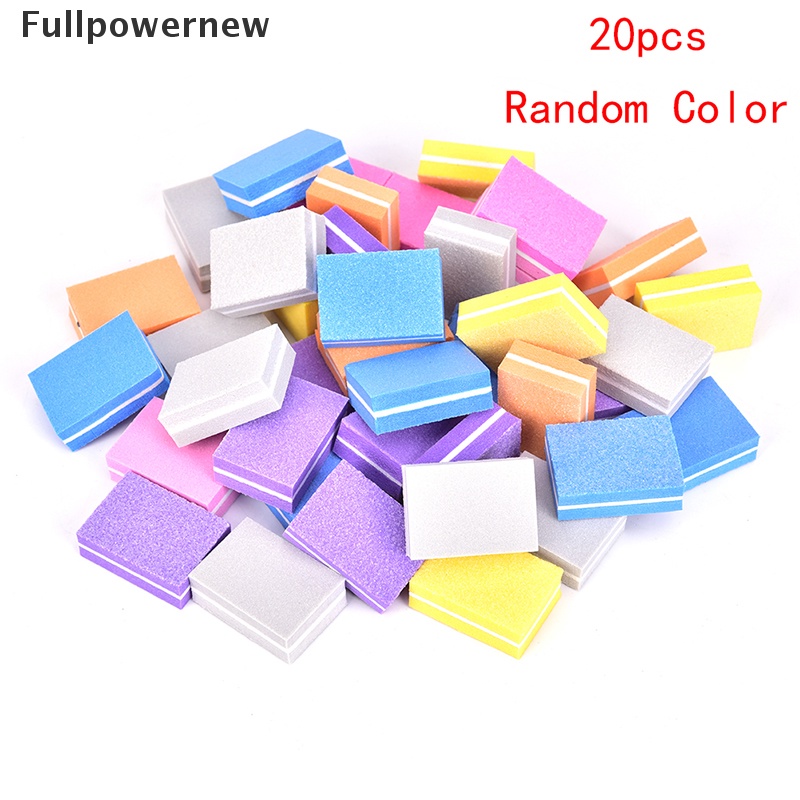 [FULL] 20pcs Square Nail Sanding Sponge Buffers File Grinding Polishing Manicure Tools