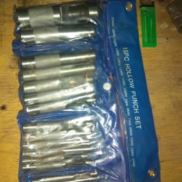 

hollow punch set 15pcs alat pembolong plat 1 set