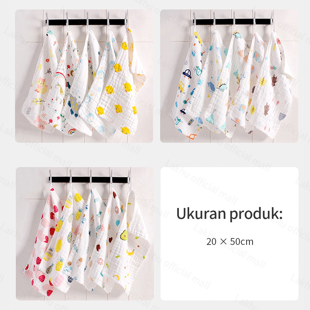 Lakhu sapu tangan bayi katun lembut/sapu tangan anak lucu 25*50cm