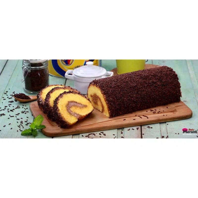 

BoLu meranti toping coklat isian keju,mocca caramel,strwbery,dll