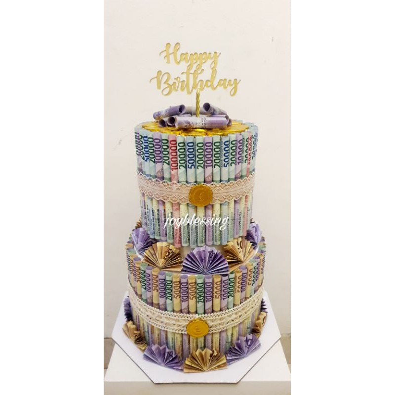 Money Cake 2 Tier Kue Uang Shopee Indonesia