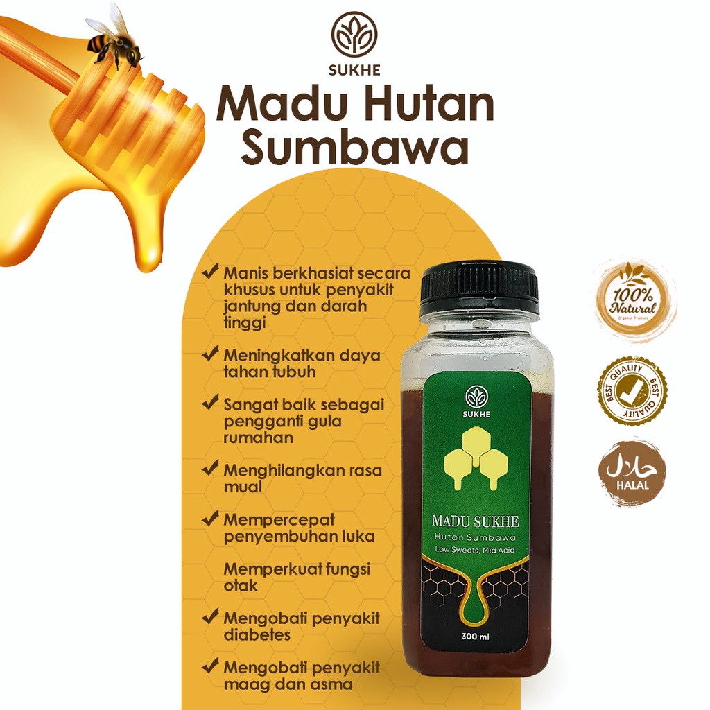 Madu Sukhe Sumbawa 300gr, 600gr / Madu Sumbawa 100% Original / Madu Sumbawa Asli / Madu Sumbawa Murn