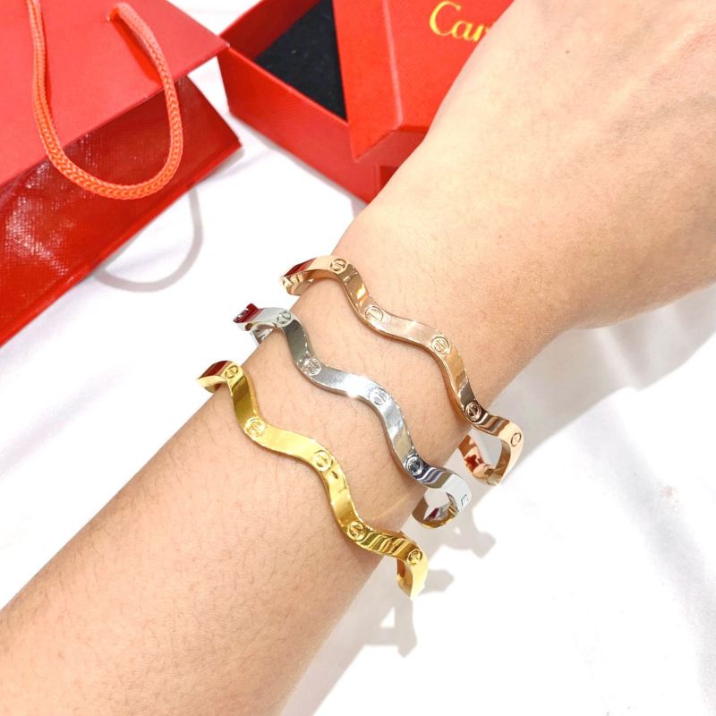 Gelang Titanium asli Cartierxxx Premium Quality Anti karat anti alergi Stainless steel ori Premium Gt0129