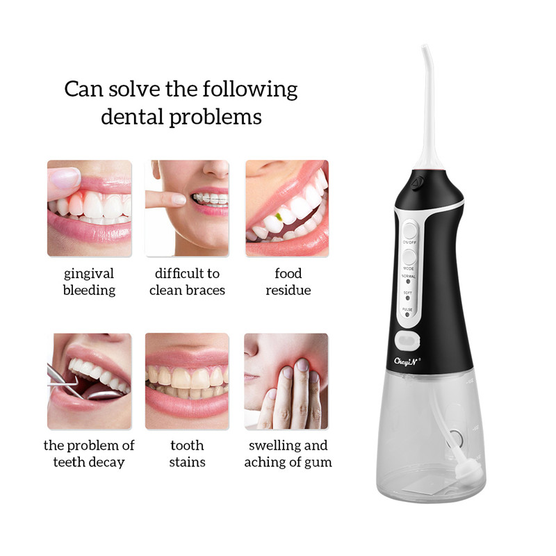 

CkeyiN Smart Oral Irrigator Portable Water Flosser Professional Dental Care With 3 Gear Frequency Conversion Mode