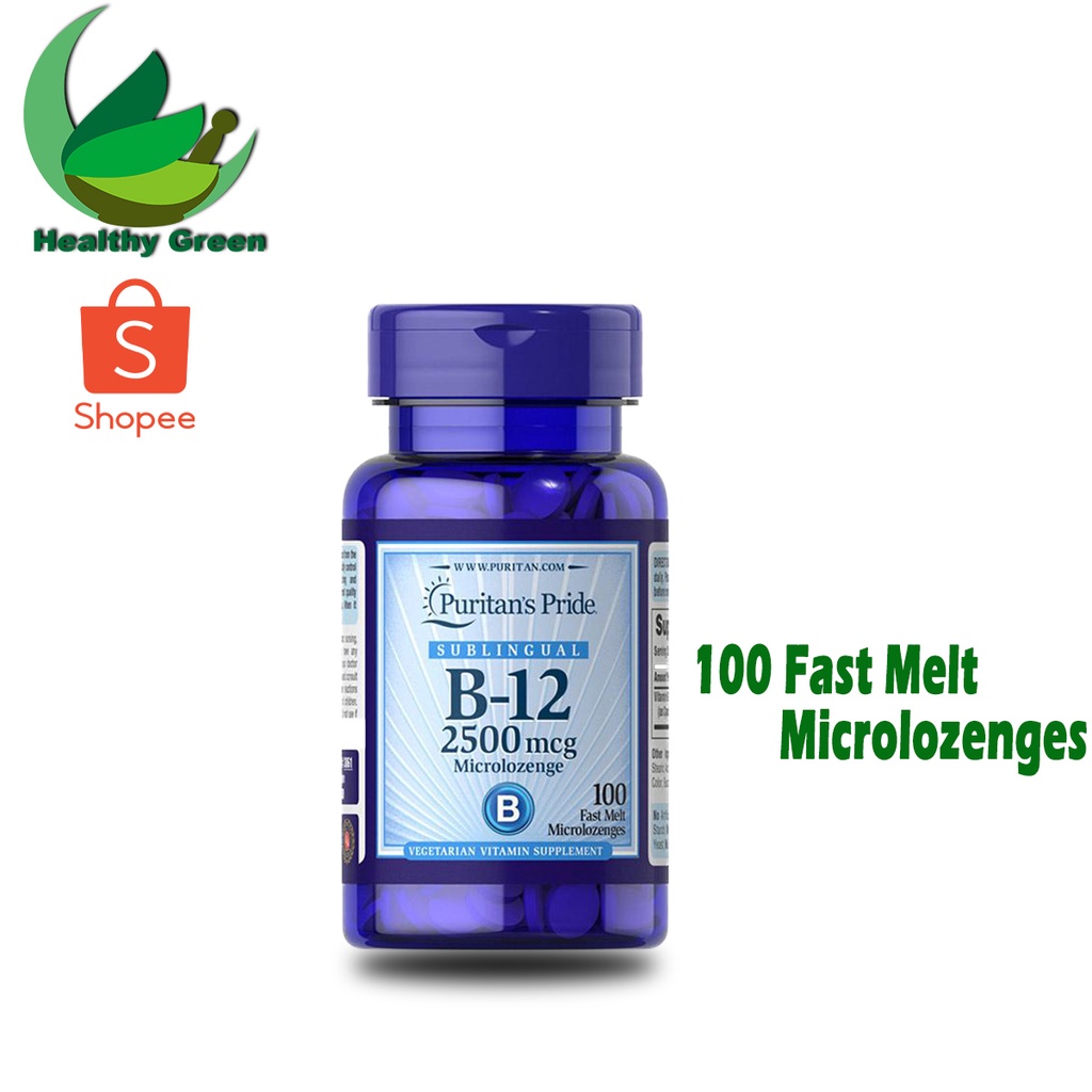 Jual Puritan Pride Vitamin B12 2500 mcg Sublingual Puritans Vitamin B12