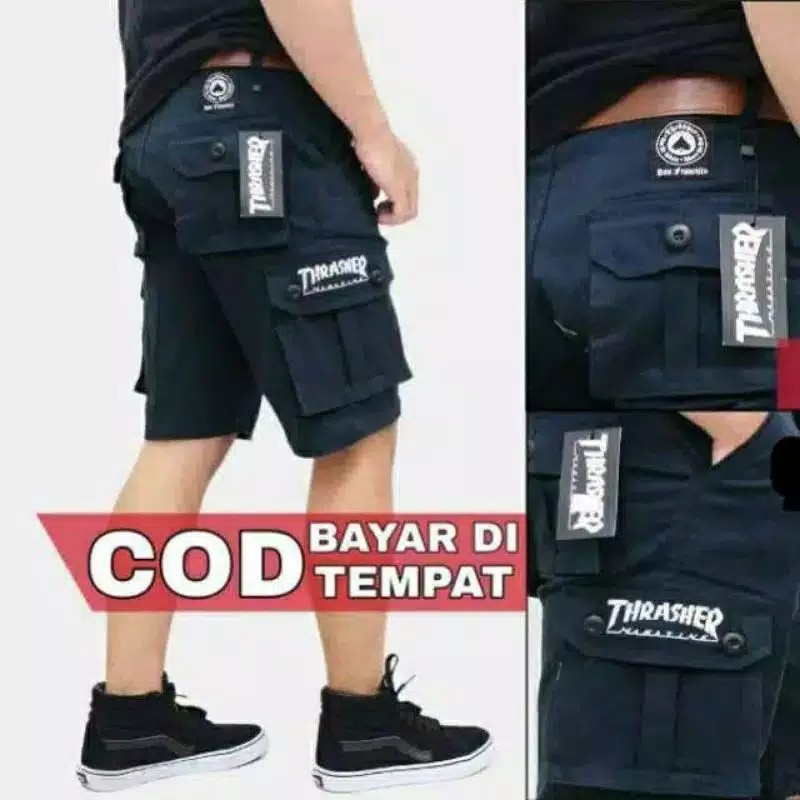 Celana pria / cargo pendek thrasher murah terlaris tersedia size 28-33