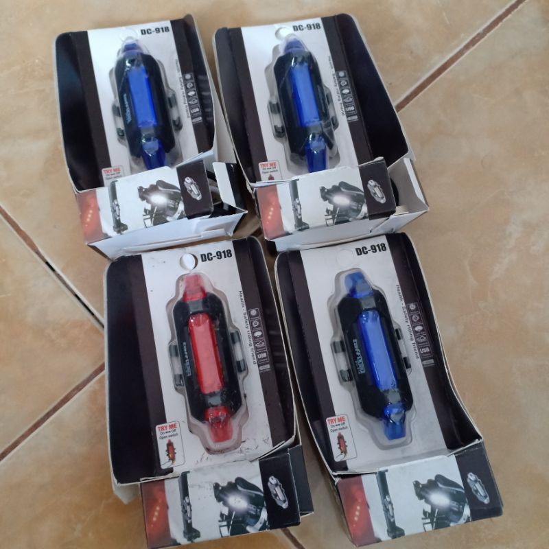 Lampu Belakang Sepeda LED Rechargeable Super Terang