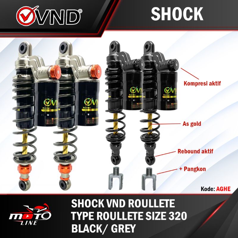 Shock VND Roulette 320mm Plus Pangkon - Supra / Rx King / Kharisma