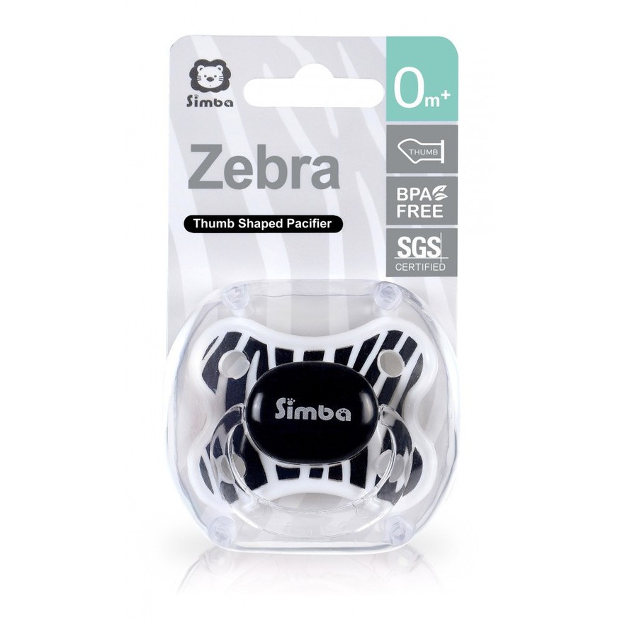 Simba - ZEBRA Thumb Shaped Pacifier