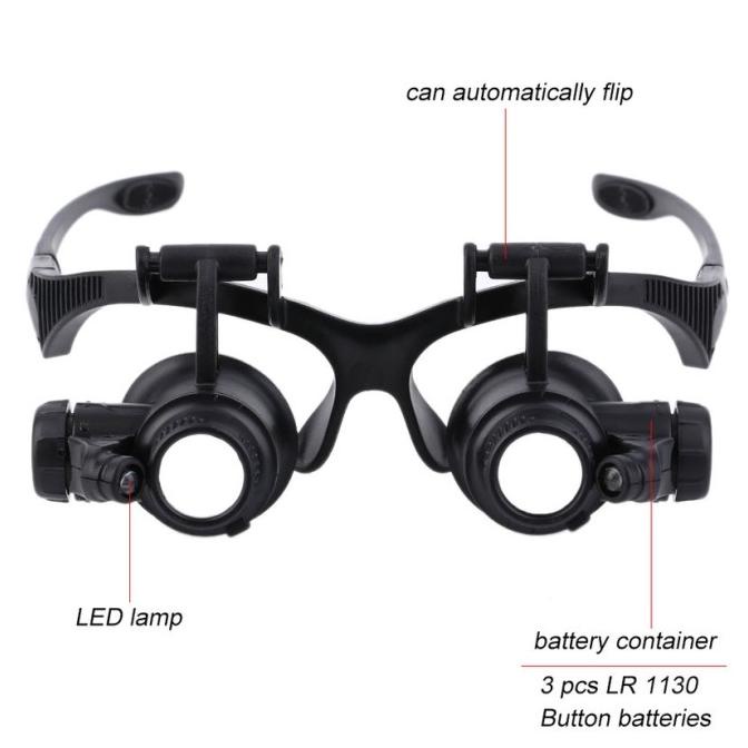 

Promo Awal tahun Binokuler Lup Pembesar Lampu LED Dudukan Bezel Perbesaran 20X untuk Promo Awal