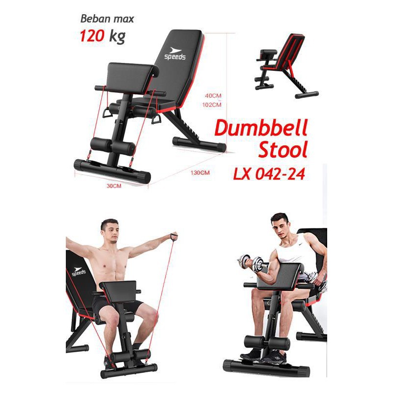 Jual Speeds Lx Sit Up Bench Dumbell Tempat Duduk Sit Up Board Fitness Home Gym Shopee