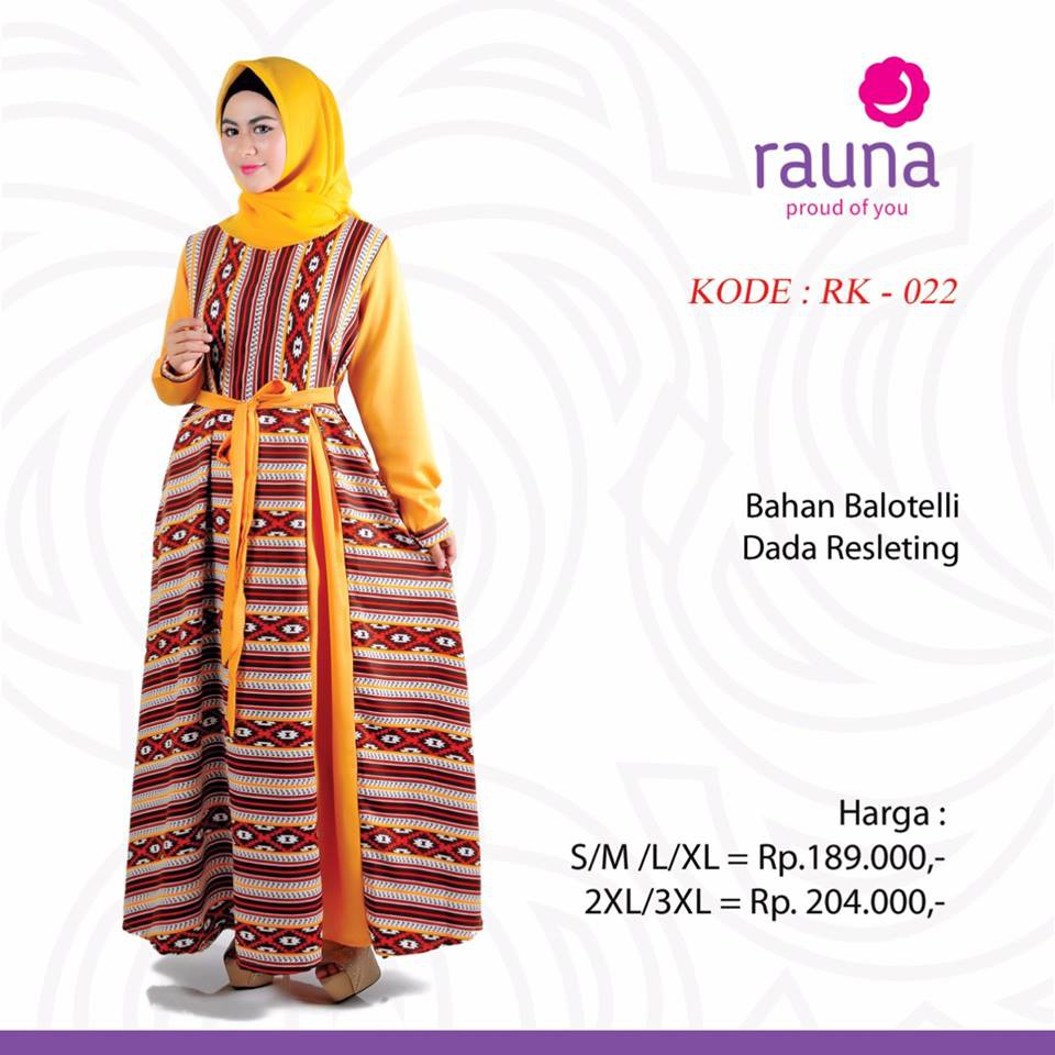 DRESS MUSLIM / GAMIS RAUNA RK - 22 / FASHION MUSLIM