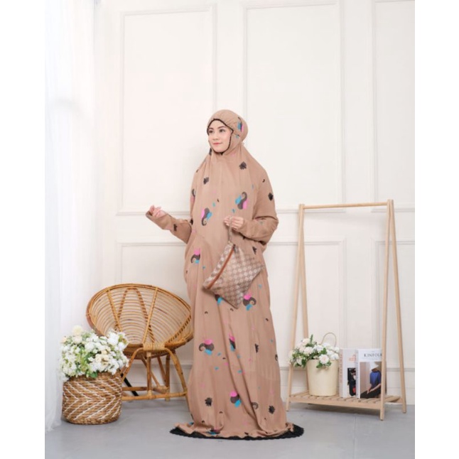 Mukena Dewasa Terusan Bordir Mewah Bahan Katun Rayon Super Premium Daily Starla Cantik
