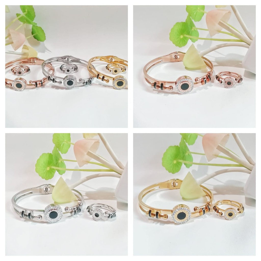 Gelang dan Cincin Titanium BVLGARI PREMIUM BV008