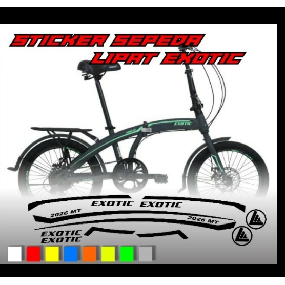 STICKER FRAME SEPEDA LIPAT EXOTIC decal