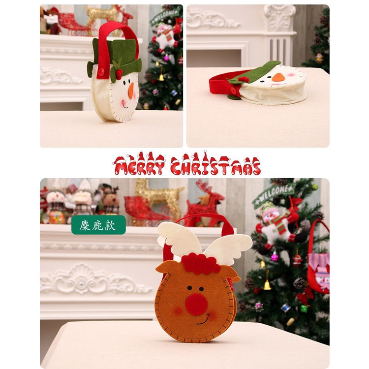 TAFL tas natal 20 cm goodie bag hadiah kado permen christmas bag flane