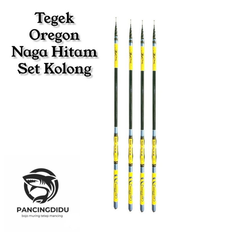 joran tegek kolong naga hitam 360,450,540cm sudah kolong bahan CARBON