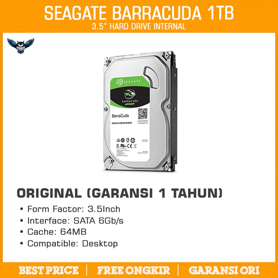 HDD 3.5&quot;  SEAGATE 1TB | Garansi 1 Tahun | Harddisk Hardisk Hard disk Internal PC