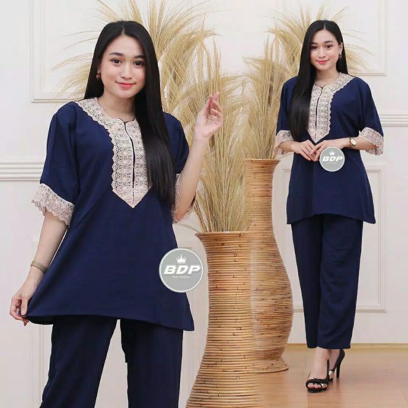 SETELAN ARABIAN RENDA CELANA PANJANG TETBARU