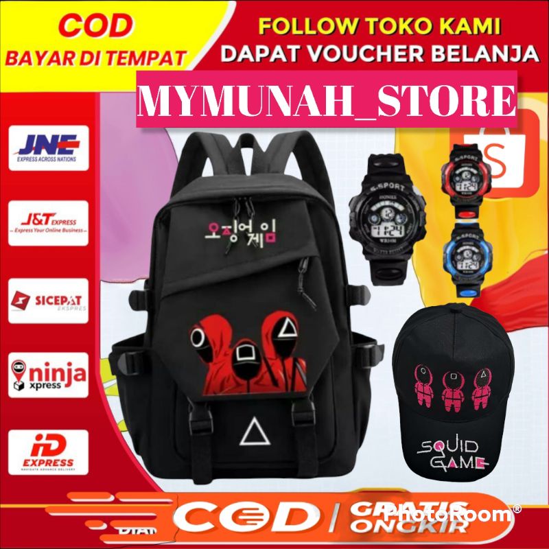 DS99 PROMO TAS ANAK TERBARU 2021  TAS RANSEL PRIA SQUIDGAME / RANSEL ANAK COWO SEKOLAH SQUID GAME / TAS SEKOLAH ANAK / TAS SEKOLAH SD SMP SMA / TAS RANSEL TERBARU 2021 / TAS SEKOLAH ANAK LALI-LALI/ TAS ANAK PRIA / TAS ANAK MURAH / TAS ANAK PROMO