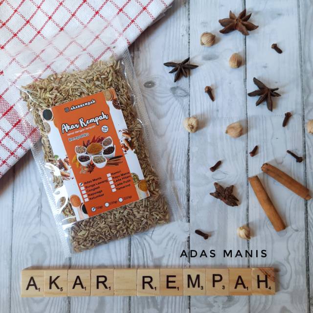 

Akarrempah Adas Manis / Fennel Seeds / Rempah Bumbu Dapur isikeranjangmu