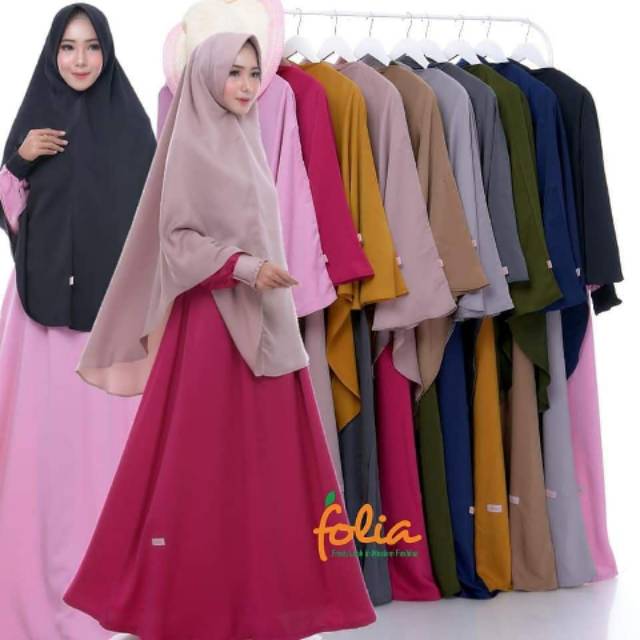 Gamis set,Gamis polos,Gamis Folia