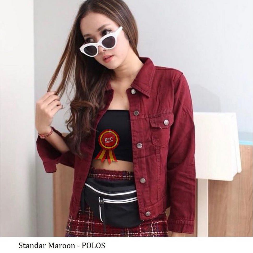 JAKET CEWEK Jaket Terbaru Jeans Wanita Denim Levis Murah Korea Style Kekinian Cewe Jean Jins Ukuran