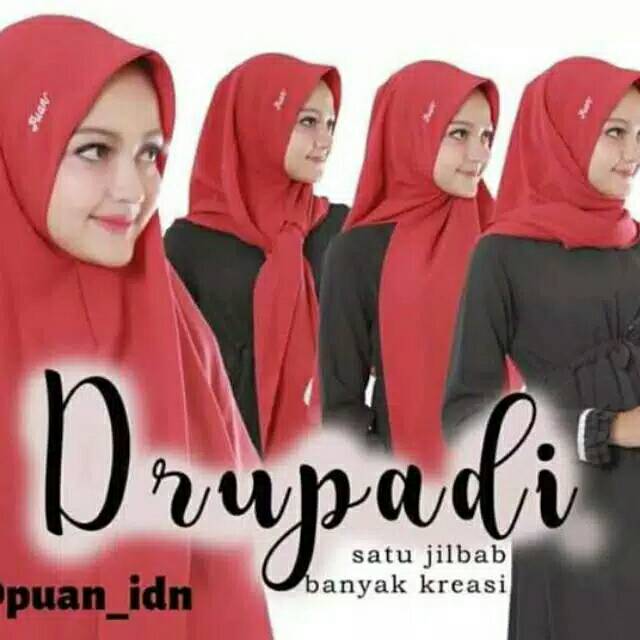 Jilbab segi empat instan drupadi by puan