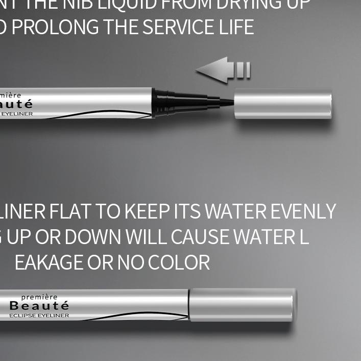 ◘ [] Premiere Beaute Waterproof Eyeliner Tahan Hingga 24 Jam Soft Tip Brush Hitam eyeliner spidol Si
