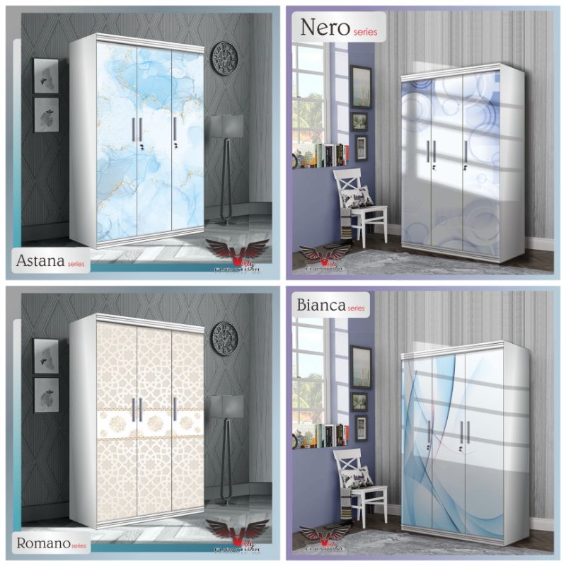 LEMARI PAKAIAN 3 PINTU JUMBO / LEMARI BESI / LEMARI PAKAIAN PINTU SWING BEST SELLER