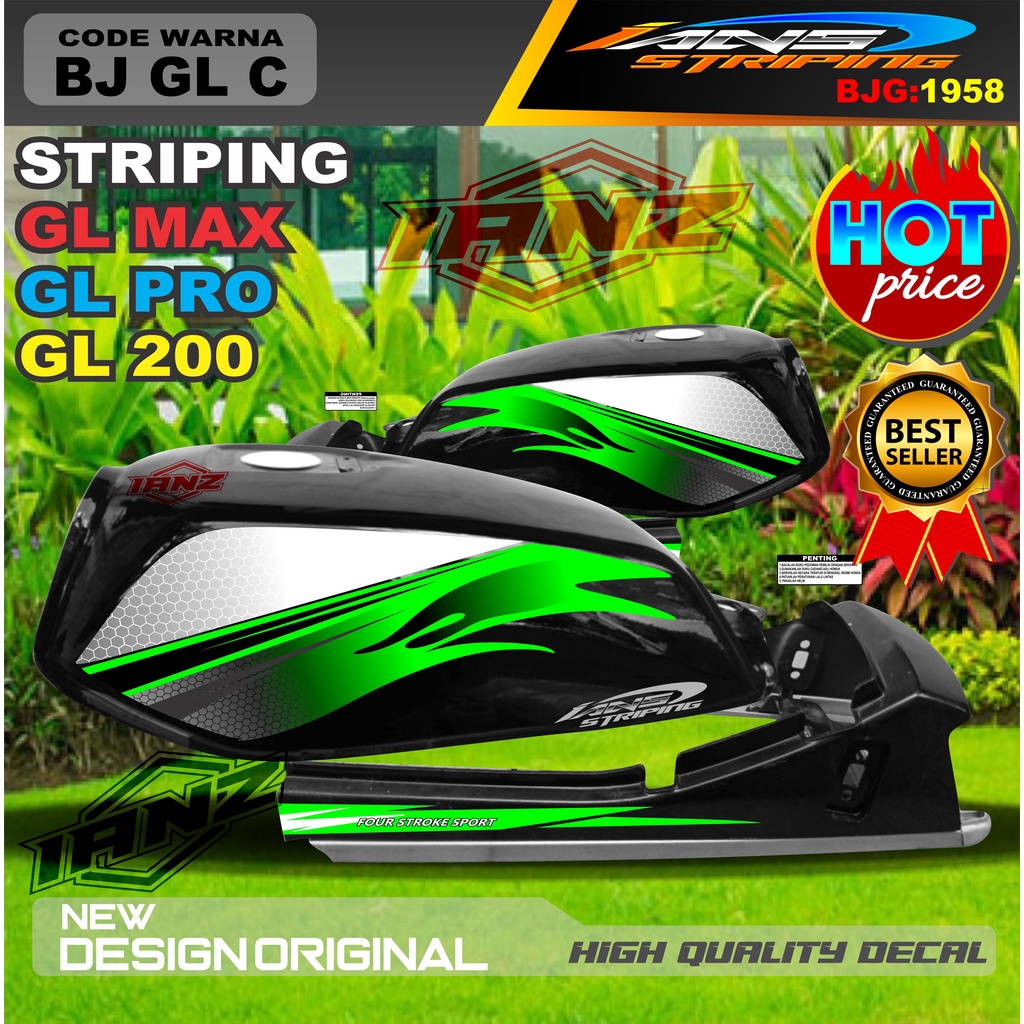 STIKER STRIPING MOTOR GL MAX GL PRO GL 100 / STRIPING MOTOR GL TERBARU / STIKER MOTOR TERMURAH / STRIPING GL MAX / STIKER GL PRO / STIKER MOTOR