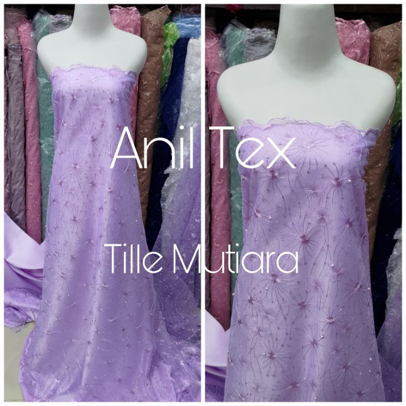 PROMO!!! Kain Tile tulle Akar Mutiara / Bahan brukat akar mutiara / Bahan Brokat Kebaya