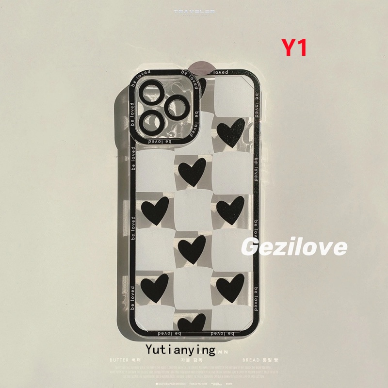 Soft Case Tpu Shockproof Motif Hati Untuk Iphone 11 12 13 Pro Max Xr X Xs Max Se 2020 7 8 6 6s Plus