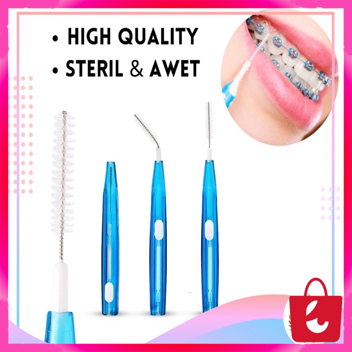 [Ready Stok] Brush Pembersih Behel Sikat Behel Sela Sela Celah Gigi  Ortho brush dengan tutup Dental orthodontic