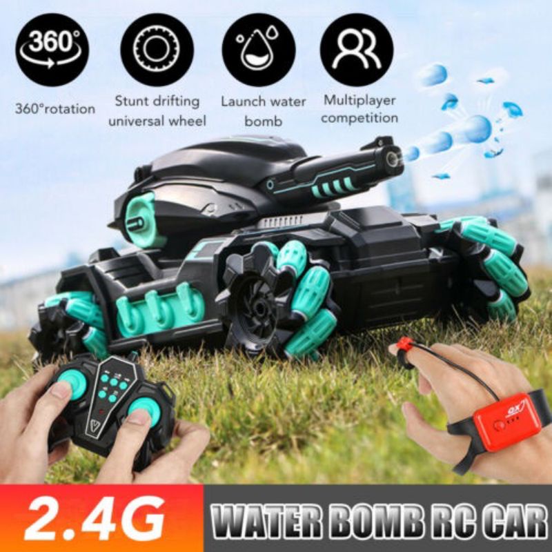 Toys4Us - Mobil Remote RC Tank Water Boom 1:12 Bisa Mengeluarkan Tembak